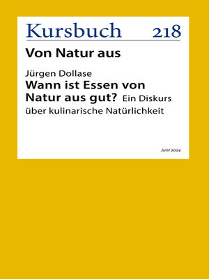 cover image of Wann ist Essen von Natur aus gut?